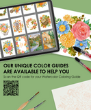 [Pack of 10] 15 Sheets 140LB Autumn-Themed Watercolor Coloring Book