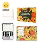[Pack of 5] Watercolor Coloring Club Box - Autumn