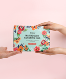 [Pack of 5] Watercolor Coloring Club Box - Floral