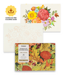 [Pack of 10] 15 Sheets 140LB Autumn-Themed Watercolor Coloring Book
