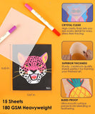 Trace & Color Drawing Kit with heavyweight transparent sheets, vibrant markers, and clear, bleed-proof tracing paper.