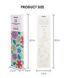 [Pack of 10] 12 Sheets 140lb Watercolor Coloring Bookmarks - Flower of the Month