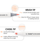 [Pack of 3] Dual-Tip Alcohol-Based Marker Set Of 36 With Coloring Book - Skin Tone