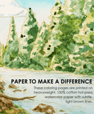 [Pack of 10] 15 Sheets 140LB Forest-Themed Watercolor Coloring Book