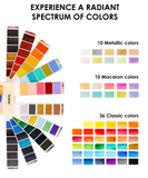 [Pack of 6] All-In-One Premium Foldable Watercolor Set Of 56