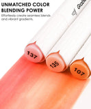 [Pack of 3] Dual-Tip Alcohol-Based Marker Set Of 36 With Coloring Book - Skin Tone