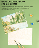 [Pack of 10] 15 Sheets 140LB Forest-Themed Watercolor Coloring Book