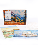 [Pack of 10] 15 Sheets 140LB Landscape-Themed Watercolor Coloring Book