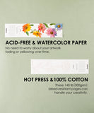 [Pack of 10] 12 Sheets 140lb Watercolor Coloring Bookmarks - Flower of the Month