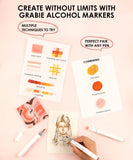 [Pack of 3] Dual-Tip Alcohol-Based Marker Set Of 36 With Coloring Book - Skin Tone