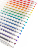 [Pack of 6] Capped Iridescent Glitter Gel Ink Pen Set Of 18