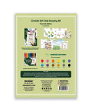 Back cover of What To Draw: 30-Day Plant Life Edition Drawing Kit showing art supplies and color options.