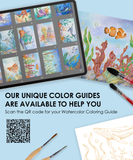 [Pack of 10] 15 Sheets 140LB Ocean-Themed Watercolor Coloring Book