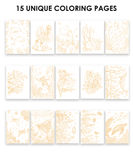 [Pack of 10] 15 Sheets 140LB Ocean-Themed Watercolor Coloring Book