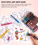 Medium Tip Iridescent Glitter Acrylic Paint Marker Set Of 24 - Grabie Acrylic Marker Set, best markers for coloring, acrylic paint markers, colored markers, paint marker, glitter markers, markers glitter, glitter paint markers, fine tip markers,