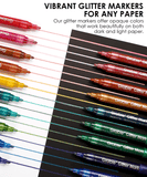Medium Tip Iridescent Glitter Acrylic Paint Marker Set Of 24 - best paint markers, acrylic pen, acrylic paint markers set, markers with glitter, Grabie Acrylic Marker Set, 