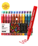 [Pack of 6] Iridescent Glitter Acrylic Paint Marker Set Of 24