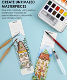 [Pack of 10]12 Sheets 140lb Watercolor Coloring Bookmarks - Townhouse Edition