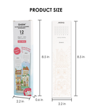[Pack of 10]12 Sheets 140lb Watercolor Coloring Bookmarks - Townhouse Edition