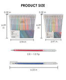 [Pack of 6] Capped Iridescent Glitter Gel Ink Pen Set Of 18