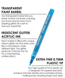 [Pack of 6] Iridescent Glitter Acrylic Paint Marker Set Of 24
