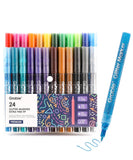 [Pack of 6] Iridescent Glitter Acrylic Paint Marker Set Of 24