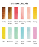 [Pack of 5]Dessert-Themed  Watercolor Coloring Club Box
