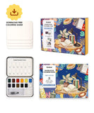 [Pack of 5]Essential-Themed  Watercolor Coloring Club Box