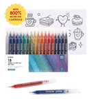 [Pack of 5] Jumbo Iridescent Glitter Gel Ink Pen Set Of 18