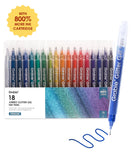 [Pack of 5] Jumbo Iridescent Glitter Gel Ink Pen Set Of 18