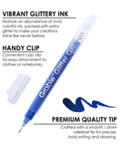 [Pack of 5] Jumbo Iridescent Glitter Gel Ink Pen Set Of 18