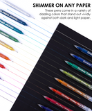 [Pack of 5] Jumbo Iridescent Glitter Gel Ink Pen Set Of 18