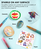 [Pack of 10] Dual Tone Iridescent Glitter Acrylic Paint Marker Set Of 8