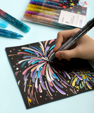 [Pack of 10] Dual Tone Iridescent Glitter Acrylic Paint Marker Set Of 8