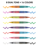 [Pack of 10] Dual Tone Iridescent Glitter Acrylic Paint Marker Set Of 8