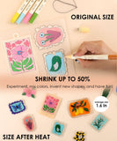 [Pack of 6] Shrink to Sparkles Craft Kit (DIY Shrinky Dinks Set)