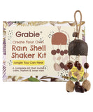 Create Your Own Rain Shell Shaker Kit with natural elements for soothing rhythm and calming sound therapy