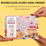 [Pack of 10]Wholesale-15 Sheets 140LB Dessert-Themed Watercolor Coloring Book