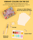 [Pack of 6]Wholesale - Watercolor Pocket Set Of 12 With Brush - Dessert Colors