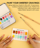 [Pack of 6]Wholesale - Watercolor Pocket Set Of 12 With Brush - Dessert Colors