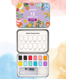 [Pack of 6]Wholesale - Watercolor Pocket Set Of 12 With Brush - Dessert Colors