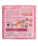 Grabie Magnet Painting Kit (DIY Refrigerator Magnet Kit) with donut-shaped resin pieces and vibrant acrylic markers.