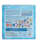 Back view of Magnet Painting Kit (DIY Refrigerator Magnet Kit) showing seashell and starfish painting supplies with markers and instructions.