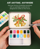 [Pack of 6]Wholesale-Watercolor Pocket Set Of 12 With Brush - Holiday Colors