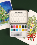 [Pack of 6]Wholesale-Watercolor Pocket Set Of 12 With Brush - Holiday Colors