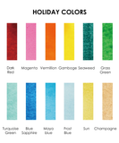 [Pack of 6]Wholesale-Watercolor Pocket Set Of 12 With Brush - Holiday Colors