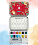 [Pack of 6]Wholesale-Watercolor Pocket Set Of 12 With Brush - Holiday Colors