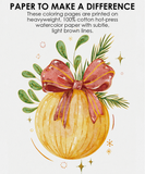 [Pack of 10]Wholesale-15 Sheets 140LB Holiday-Themed Watercolor Coloring Book