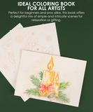 [Pack of 10]Wholesale-15 Sheets 140LB Holiday-Themed Watercolor Coloring Book
