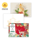 [Pack of 10]Wholesale-15 Sheets 140LB Holiday-Themed Watercolor Coloring Book